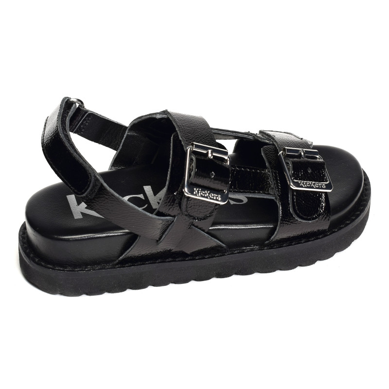 NEOSUMMER KID Noir, Sandales plates Kickers