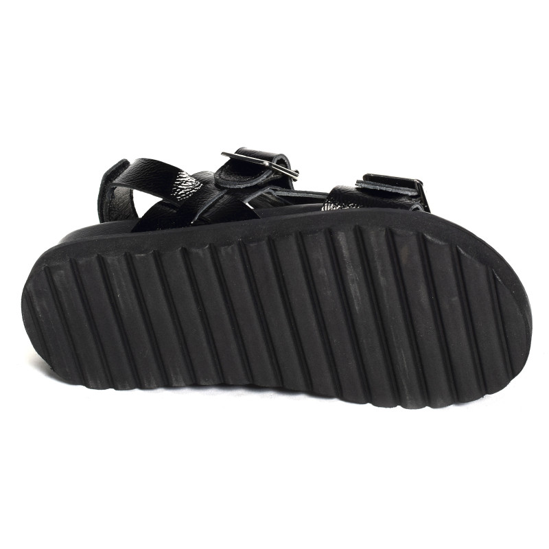 NEOSUMMER KID Noir, Sandales plates Kickers