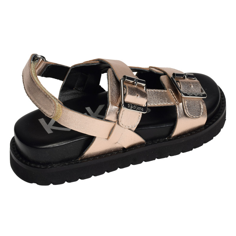 NEOSUMMER KID Or Rose, Sandales plates Kickers