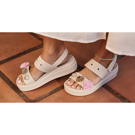 BROOKLYN 4U Ecru, Sandalettes Crocs
