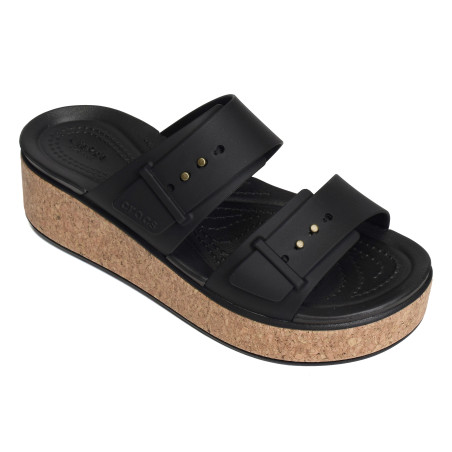 BROOKLYN CORK BUCKLE Noir, Mules Crocs