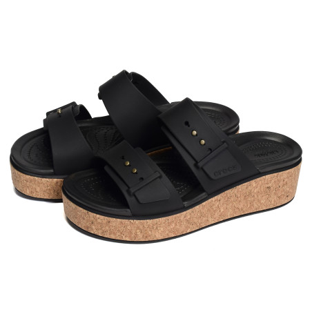 BROOKLYN CORK BUCKLE Noir, Mules Crocs