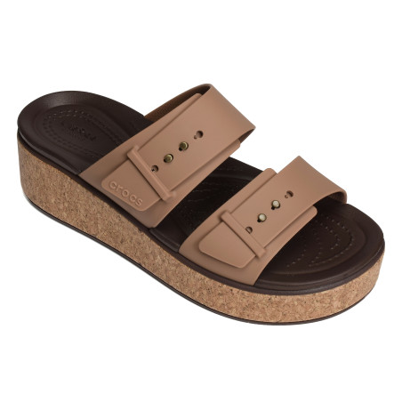 BROOKLYN CORK BUCKLE Chocolat, Mules Crocs