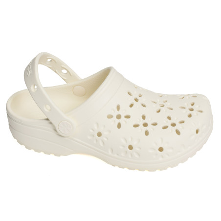 CLASSIC FLORAL CUT OUT CLOG Blanc, Sabots Crocs