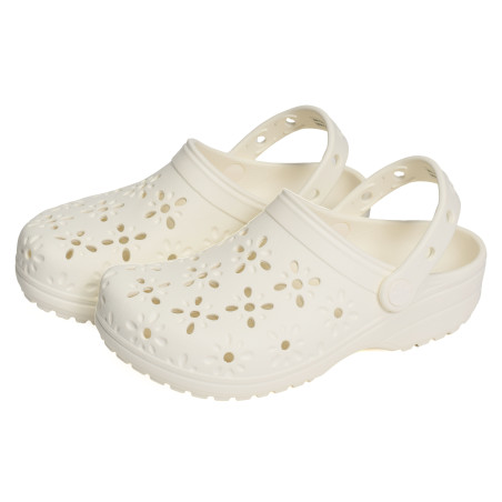 CLASSIC FLORAL CUT OUT CLOG Blanc, Sabots Crocs