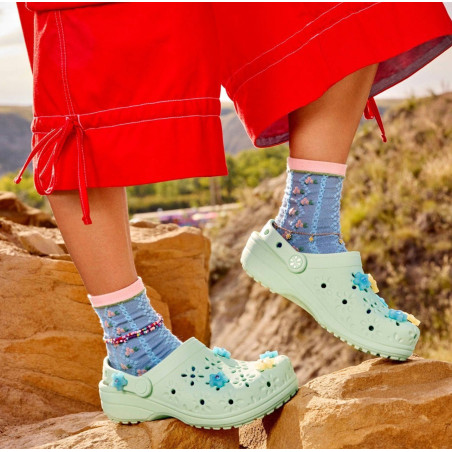 CLASSIC FLORAL CUT OUT CLOG Vert Clair, Sabots Crocs