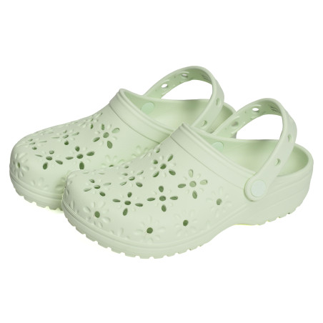CLASSIC FLORAL CUT OUT CLOG Vert Clair, Sabots Crocs