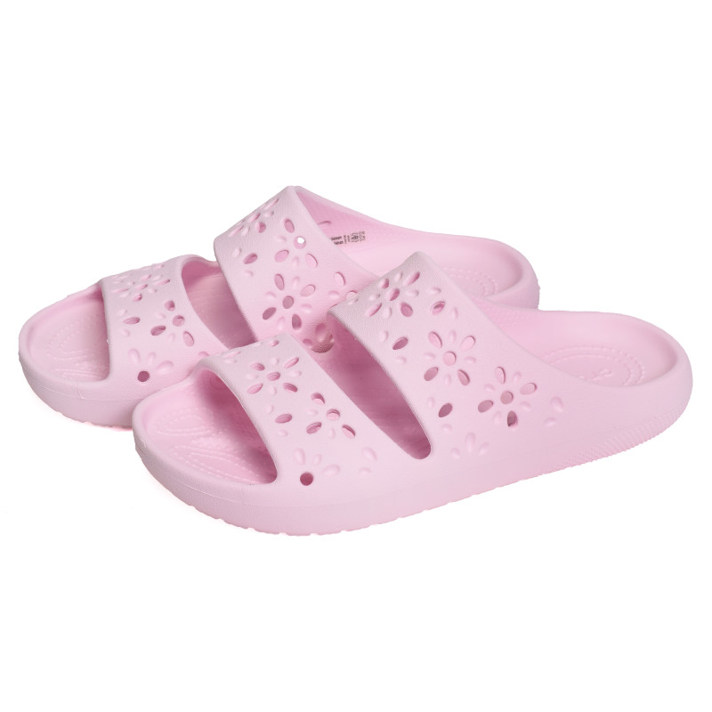 CLASSIC FLORAL CUT OUT SANDAL Rose Clair, Claquettes Crocs