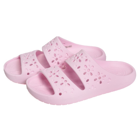 CLASSIC FLORAL CUT OUT SANDAL Rose Clair, Claquettes Crocs