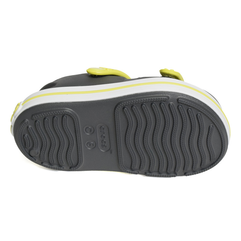 CROCBAND CRUISER SANDAL BOY Gris Jaune, Sandalettes Crocs