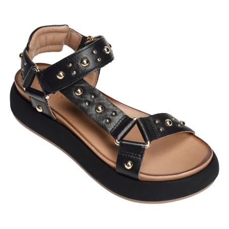 A96044 Noir, Nu-Pieds à plateforme Inuovo