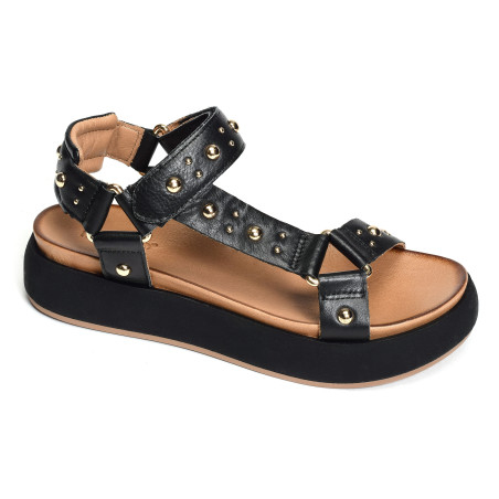 A96044 Noir, Nu-Pieds à plateforme Inuovo
