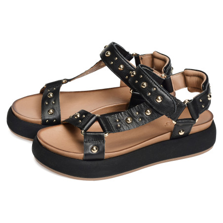 A96044 Noir, Nu-Pieds à plateforme Inuovo