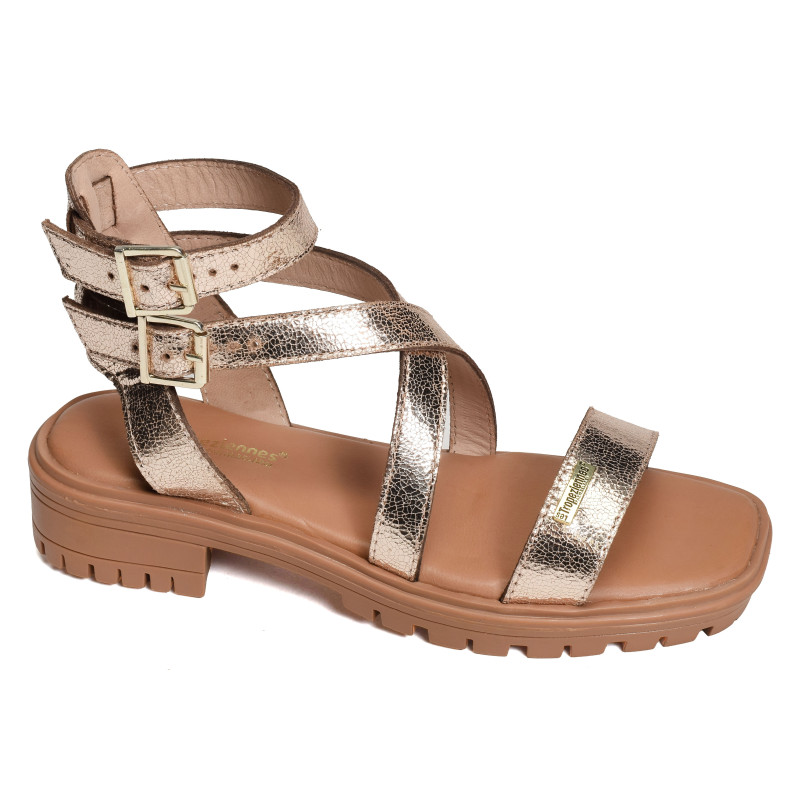 HURSULA Or, Nu-Pieds à talon Les Tropéziennes