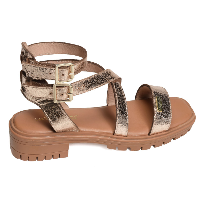 HURSULA Or, Nu-Pieds à talon Les Tropéziennes