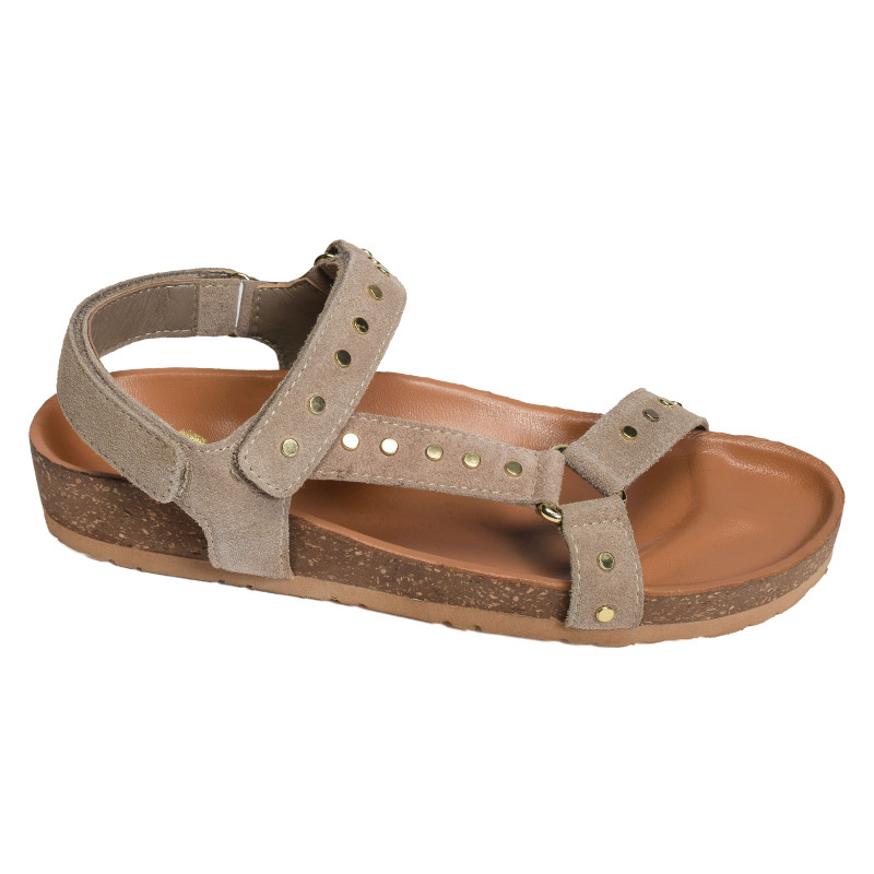 ST25 Taupe, Sandales plates Atelier Tropézien