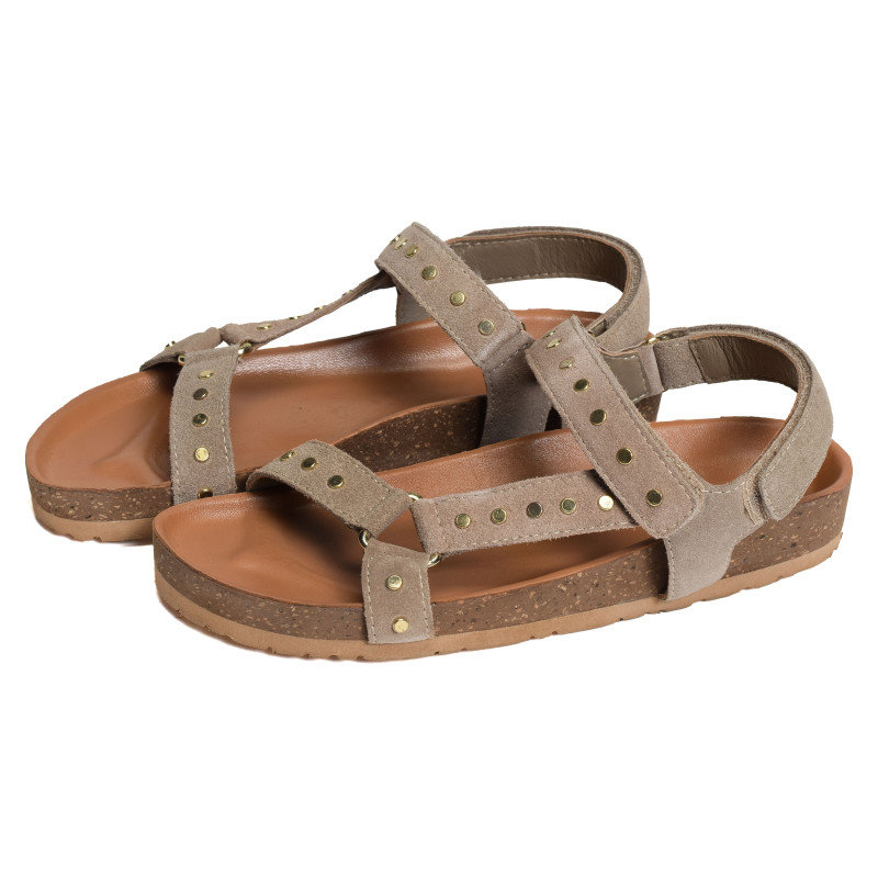 ST25 Taupe, Sandales plates Atelier Tropézien