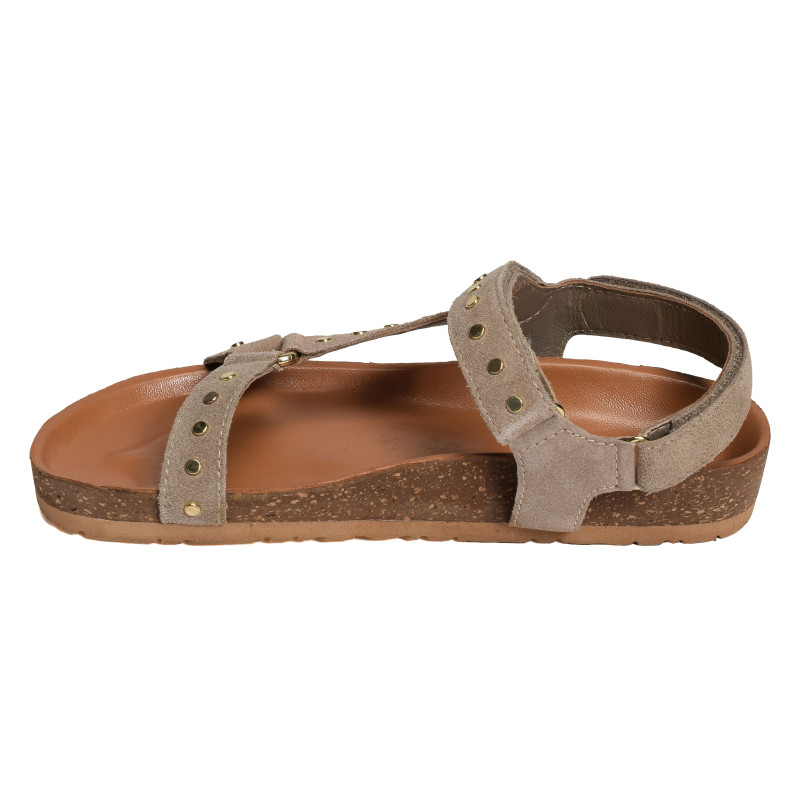ST25 Taupe, Sandales plates Atelier Tropézien