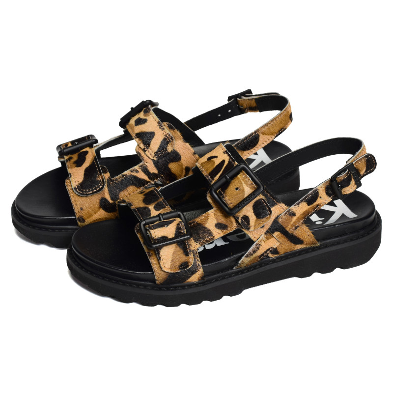NEOSUMMER Léopard, Sandales plates Kickers