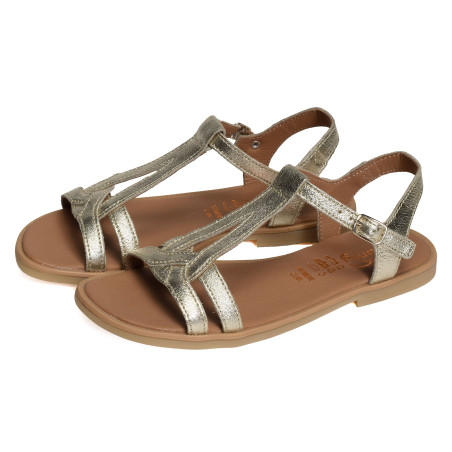 JILOU Or, Sandales plates & Nu-Pieds Bellamy