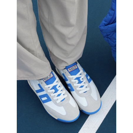 BARKLEY JOGGER MEN Blanc Bleu, Baskets running Back 70
