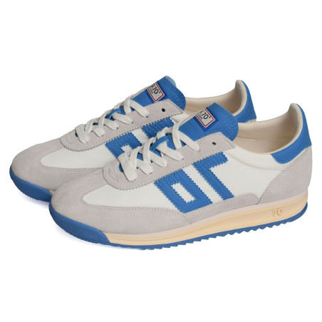 BARKLEY JOGGER MEN Blanc Bleu, Baskets running Back 70