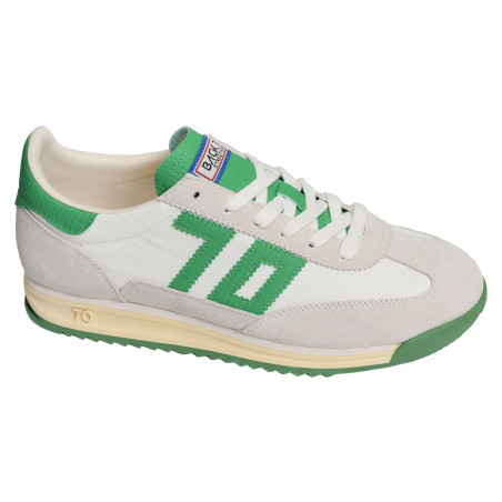 BARKLEY JOGGER MEN Blanc Vert, Baskets running Back 70