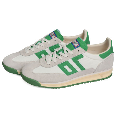 BARKLEY JOGGER MEN Blanc Vert, Baskets running Back 70