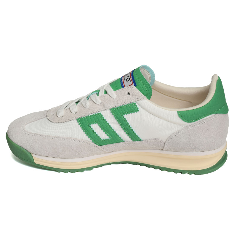 BARKLEY JOGGER MEN Blanc Vert, Baskets running Back 70