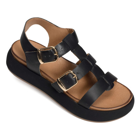 A96046 Noir, Nu-Pieds à plateforme Inuovo