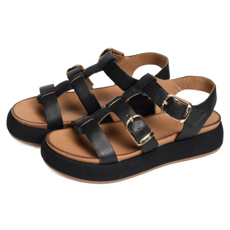 A96046 Noir, Nu-Pieds à plateforme Inuovo