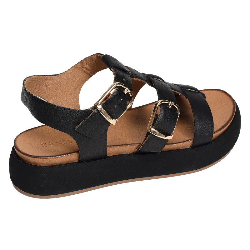 A96046 Noir, Nu-Pieds à plateforme Inuovo