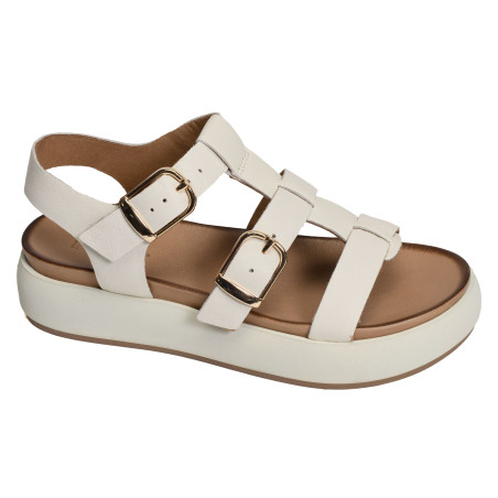 A96046 Blanc, Nu-Pieds à plateforme Inuovo