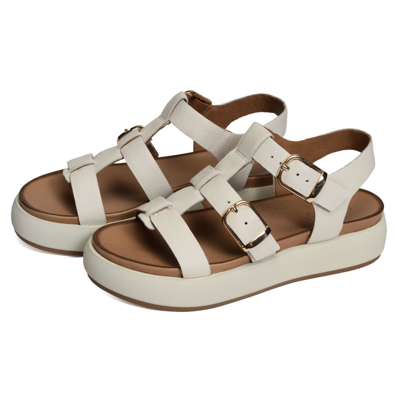 A96046 Blanc, Nu-Pieds à plateforme Inuovo