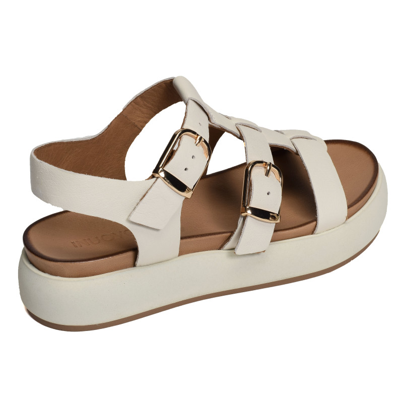A96046 Blanc, Nu-Pieds à plateforme Inuovo