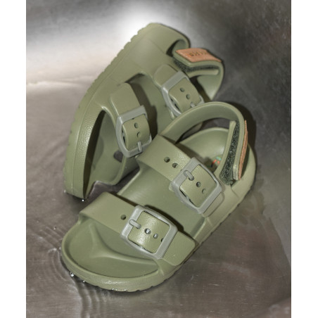 SURFY BUCKLES BOY Kaki, Sandalettes Shoopom