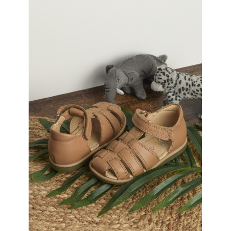 TITY TONTON Camel, Sandales plates & Nu-Pieds Shoopom
