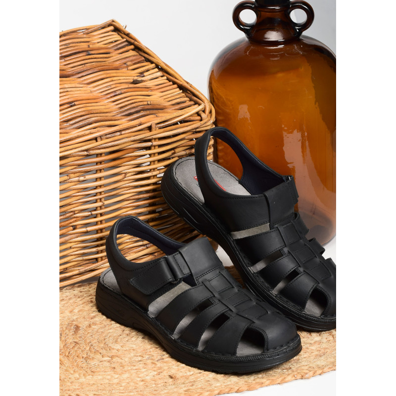 AZORES F2198 Noir, Sandales plates & Nu-Pieds Fluchos