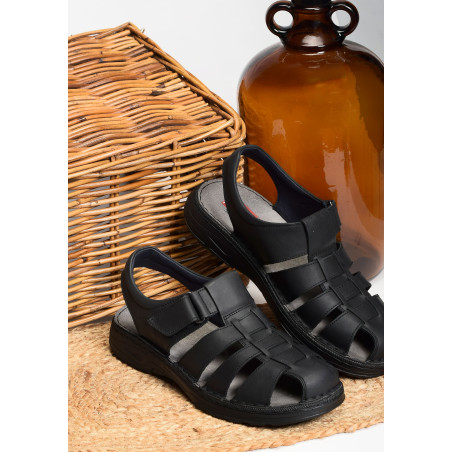 AZORES F2198 Noir, Sandales plates & Nu-Pieds Fluchos