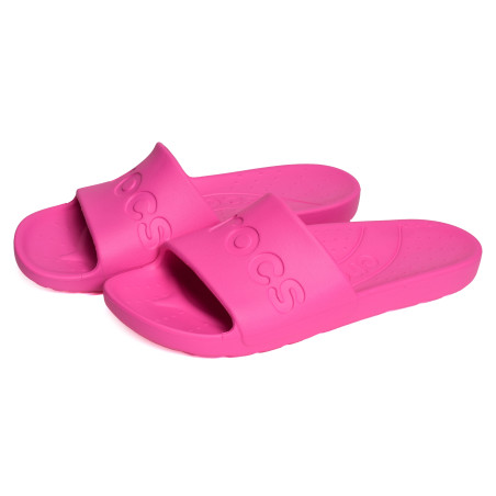 CROCS SLIDE Rose Fluo, Claquettes Crocs