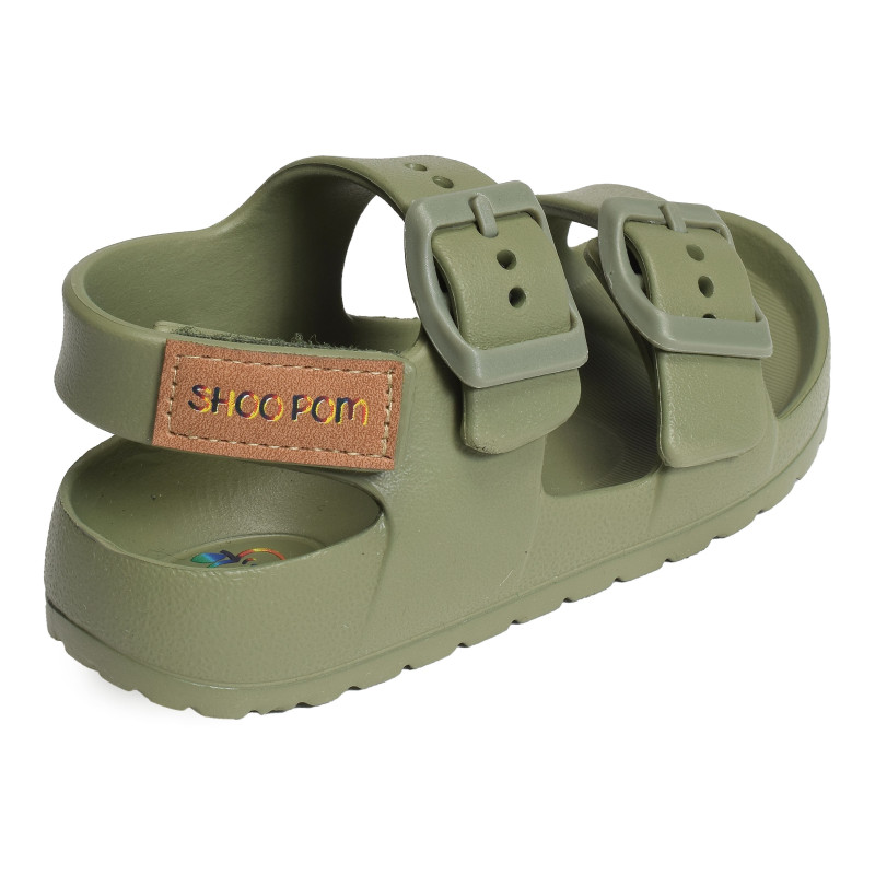 SURFY BUCKLES BOY Kaki, Sandalettes Shoopom