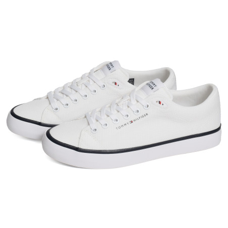 TH HI VULC CORE LOW II MESH 5513 Blanc, Chaussures basses Tommy Hilfiger