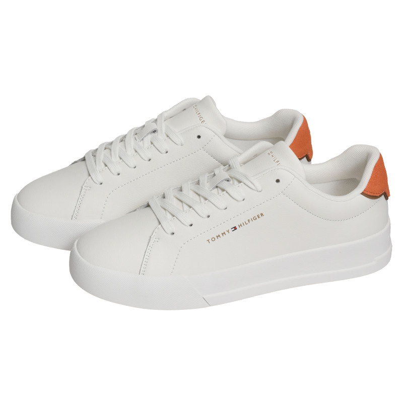 TH COURT LTH 5367 Blanc Orange, Sneakers basses Tommy Hilfiger