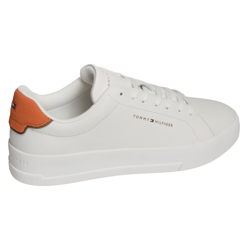 TH COURT LTH 5367 Blanc Orange, Sneakers basses Tommy Hilfiger