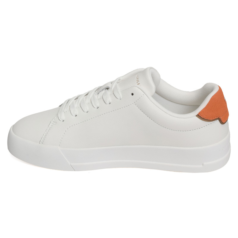 TH COURT LTH 5367 Blanc Orange, Sneakers basses Tommy Hilfiger