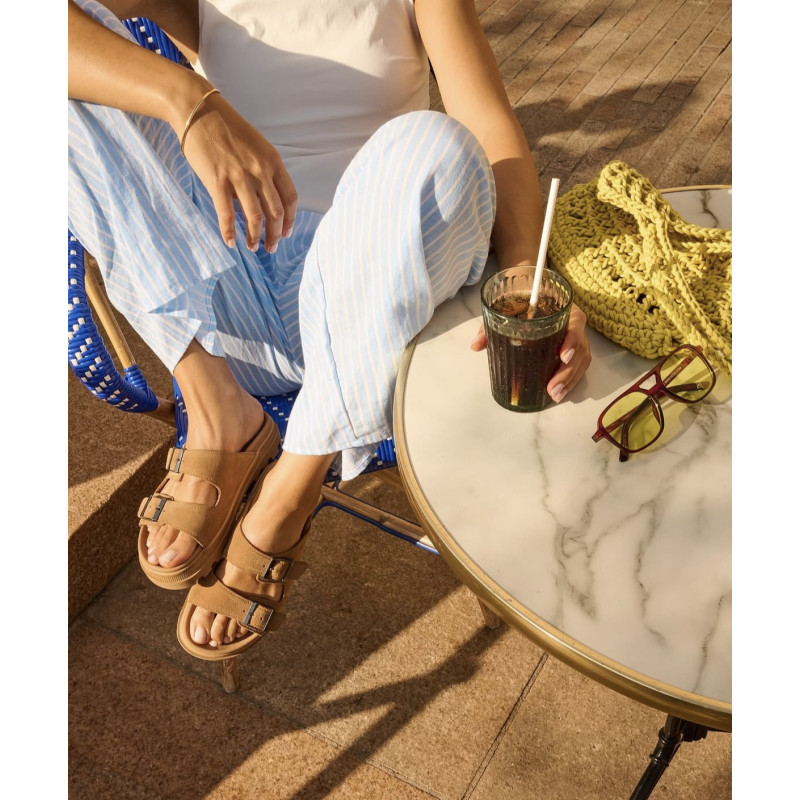 DUNELITE RIVIERA SDE Marron, Mules Palladium