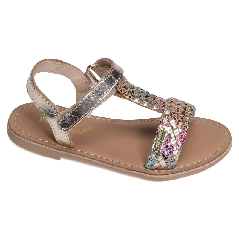 BAMBA Or Multicolore, Sandales plates & Nu-Pieds Les Tropéziennes