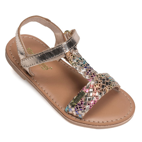 BAMBA Or Multicolore, Sandales plates & Nu-Pieds Les Tropéziennes