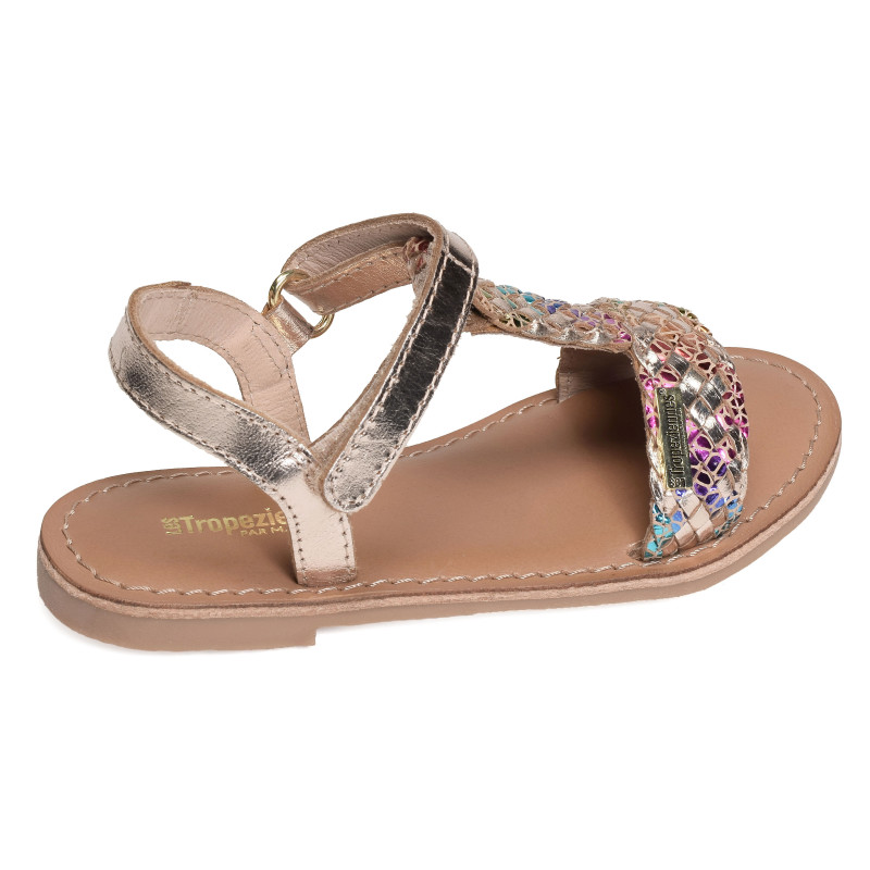 BAMBA Or Multicolore, Sandales plates & Nu-Pieds Les Tropéziennes