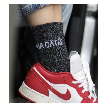 MA GATEE Noir, Chaussettes Les Sachoussettes